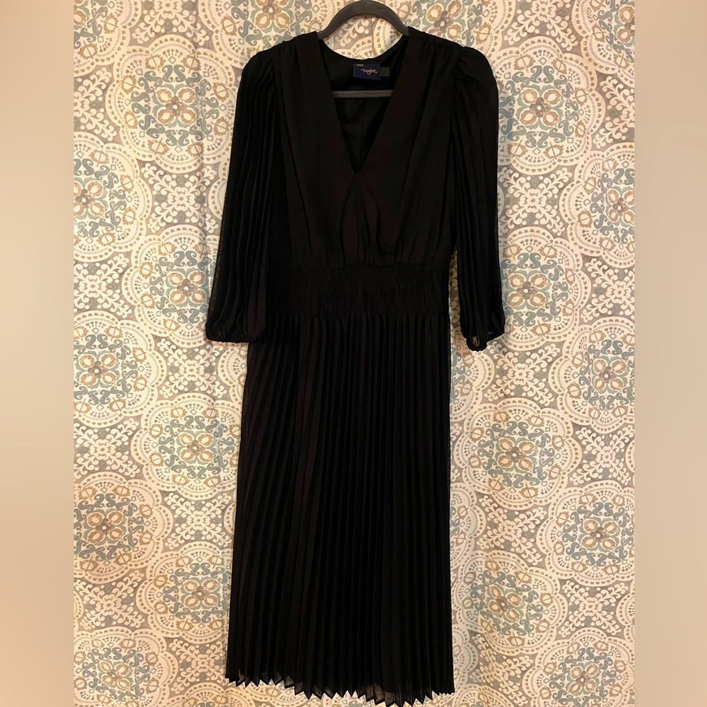 Black pleated dress size 12